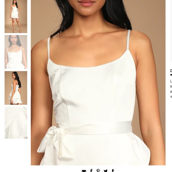 Glamourous Lifestyle White Satin Faux-Wrap Mini Dress - Lulu's XL - Picture 3 of 9